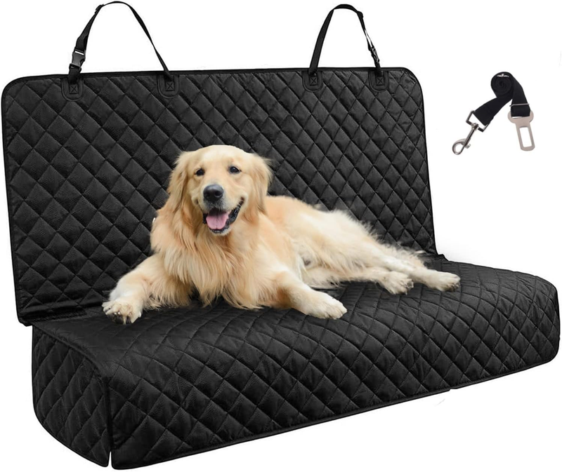 Waterproof Dog Car Seat Cover Back Seat, Nonslip Durable Soft, Black, Universal10