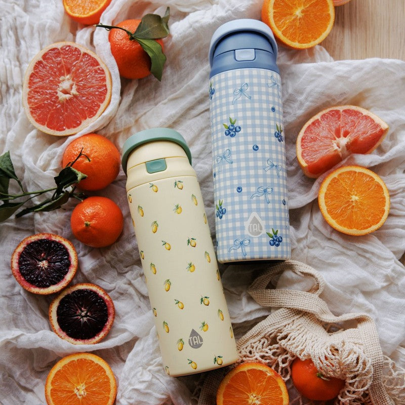 24Oz Stainless Steel 2-In-1 Water Bottle with Straw and Chug Lid, Lemon6