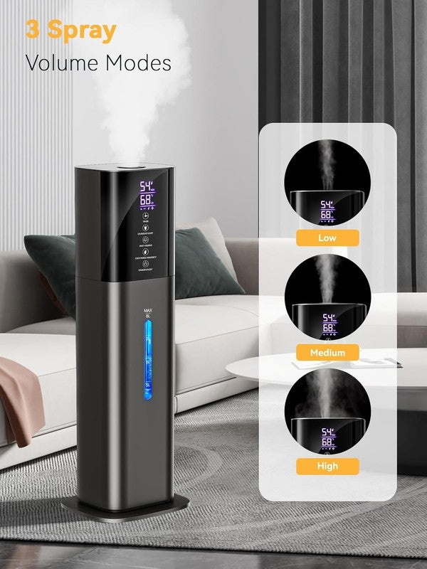 8L Cool Mist Humidifier Bedroom Large Room Quiet Ultrasonic 3 Speed Humidistat5