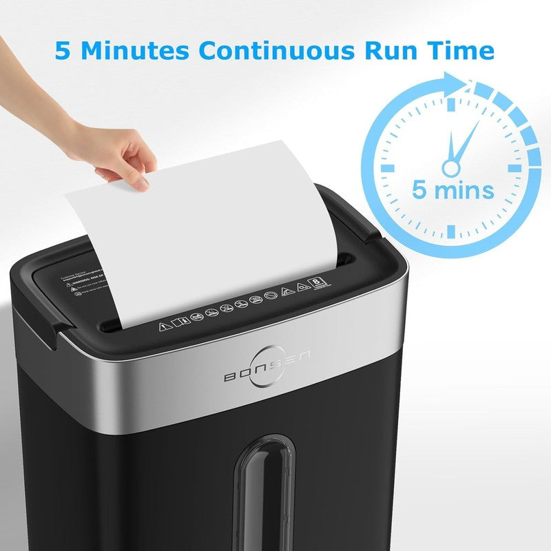 8 Sheet Cross Cut Paper Shredder P 4 Home Office Credit Card Small 4Gal Black1