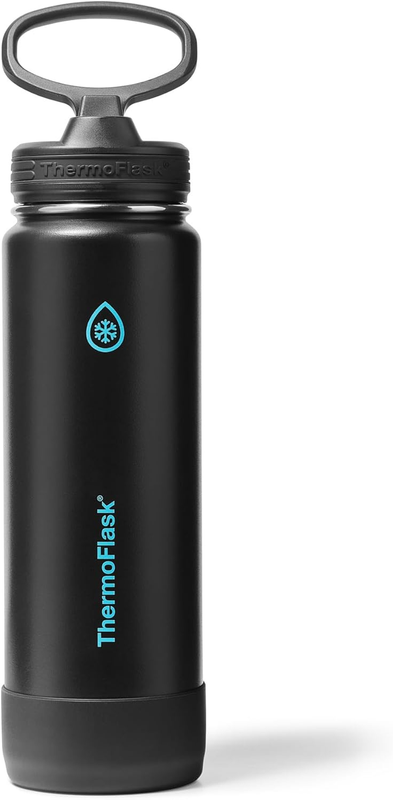 24oz Insulated Water Bottle Stainless Steel Straw Lid Leakproof Hot Cold0