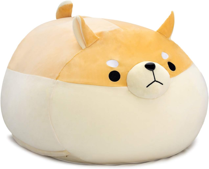 Stuffed Animal Storage Bean Bag Cover Kids Yellow Shiba Inu Toy Organizer10