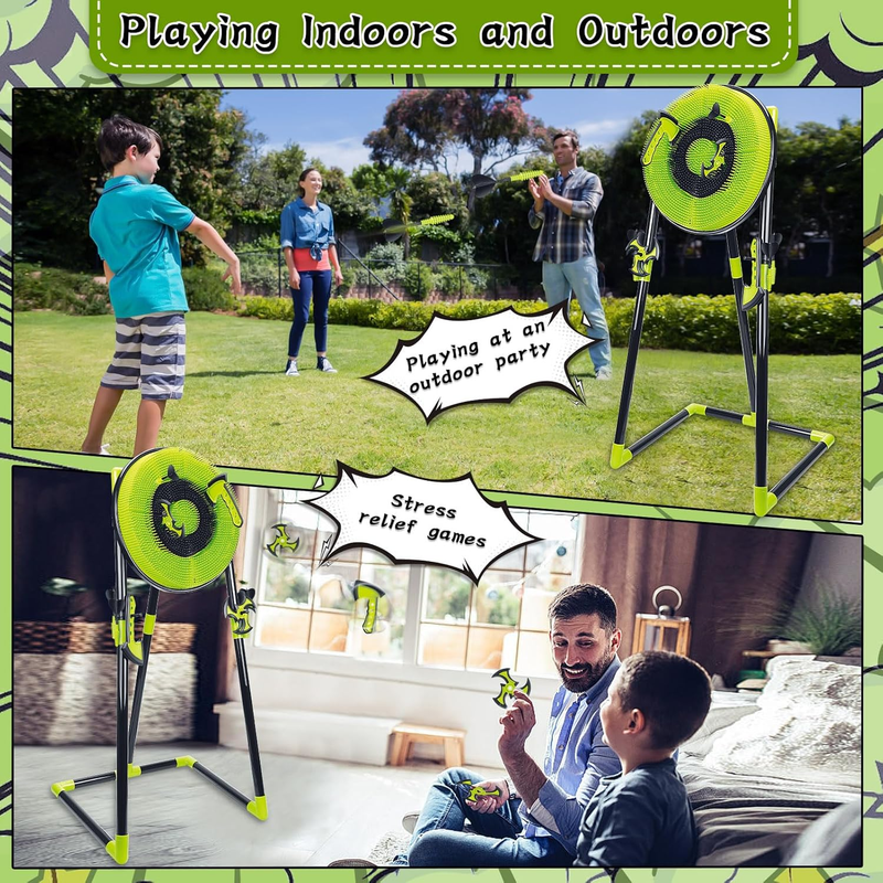 Axe Throwing Game Set Backyard Target Axes Ninja Stars Archery Family2