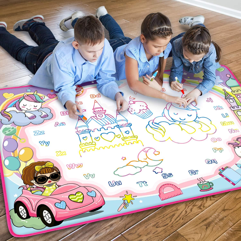 Water Doodle Mat Kids Drawing Painting Toy Magic Pen Educational Mat6