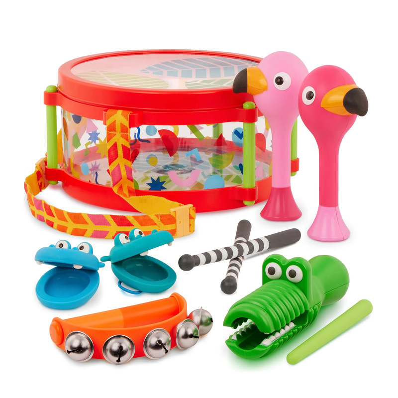 Animal Jamboree Toy Drum and 4 Musical Instruments, Toddler and Preschool Toys0