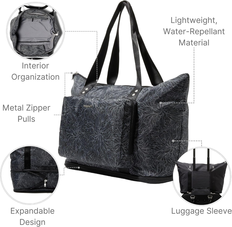 Carryall Expandable Lightweight Travel Tote 22" Packable Folding Compact Nylon W3