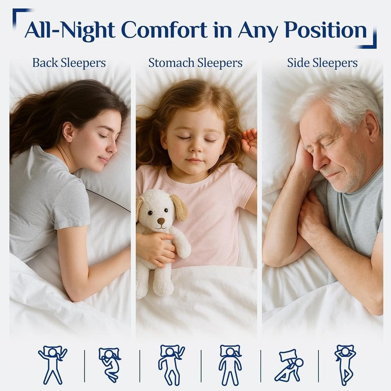 Bed Pillows Standard Size Set of 4, Cooling, Supportive, Down Alternative5