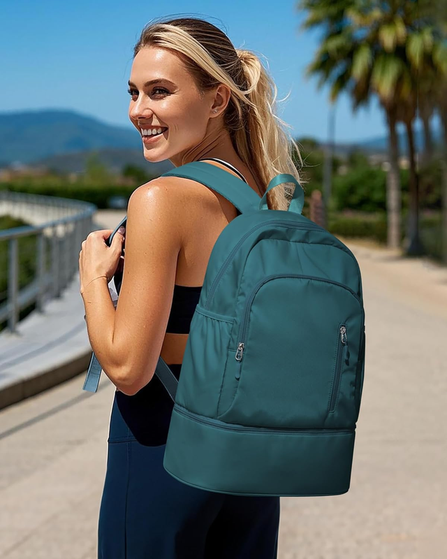 Gym Backpack for Women w/ Shoe Compartment Wet Pocket Travel Sports Bag5