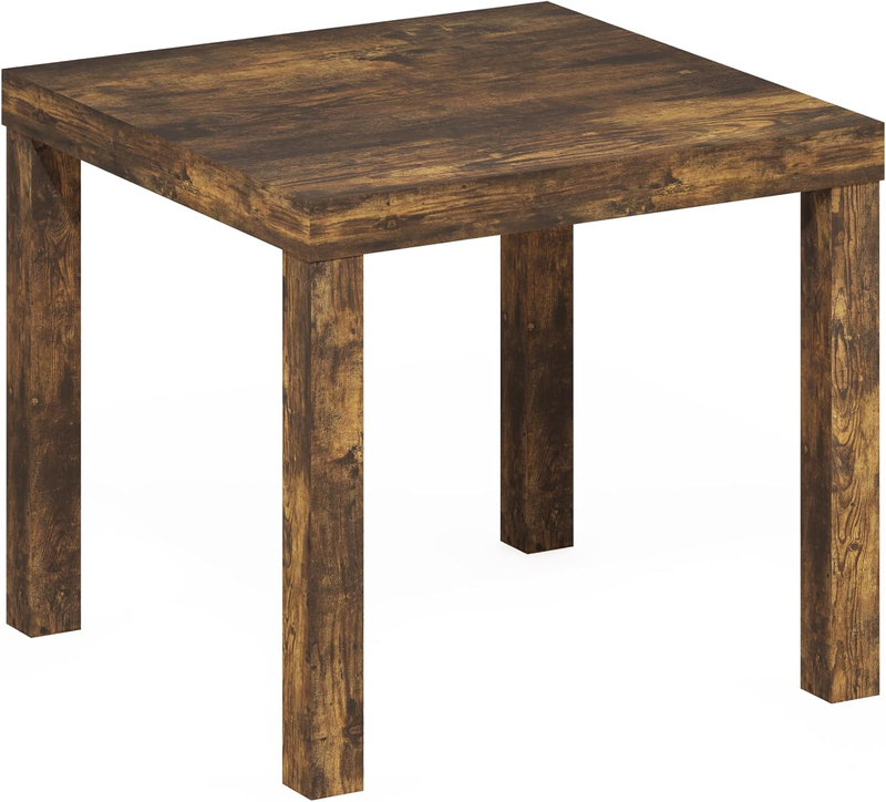 Classic Side Table, Square Modern End Table with 1.8" Triple Thick Tabletop, Sim4