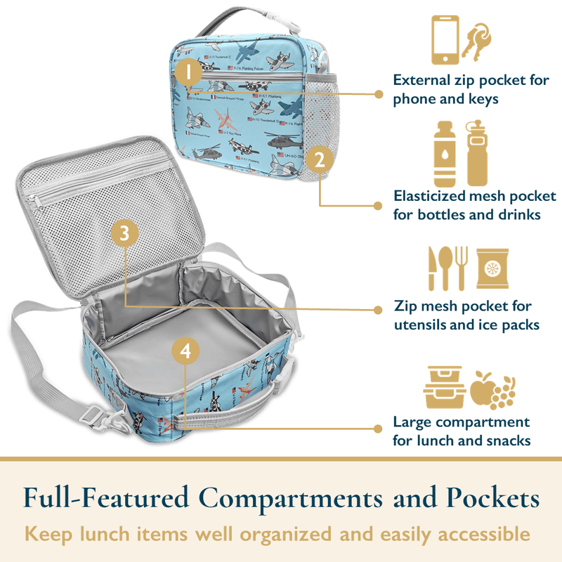 Lunch Bag for Kids – Insulated Lunch Box for Girls and Boys, Cute Reusable Coole9