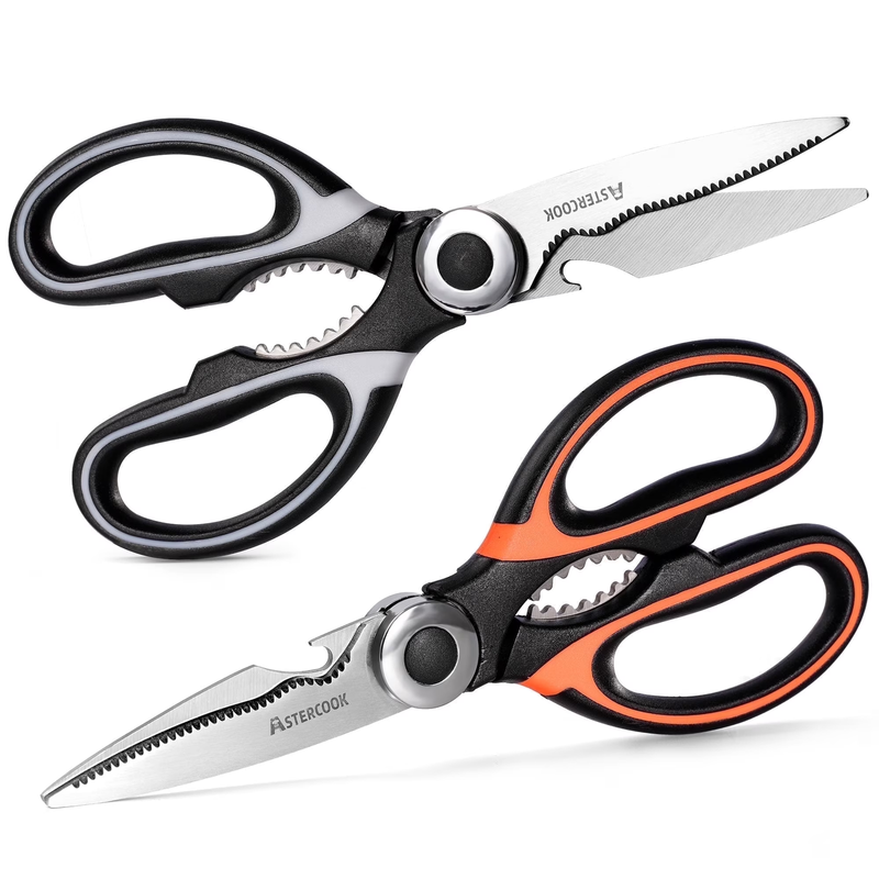 2PCS Kitchen Shears Heavy Duty Serrated Blade Food Meat Poultry Scissors7