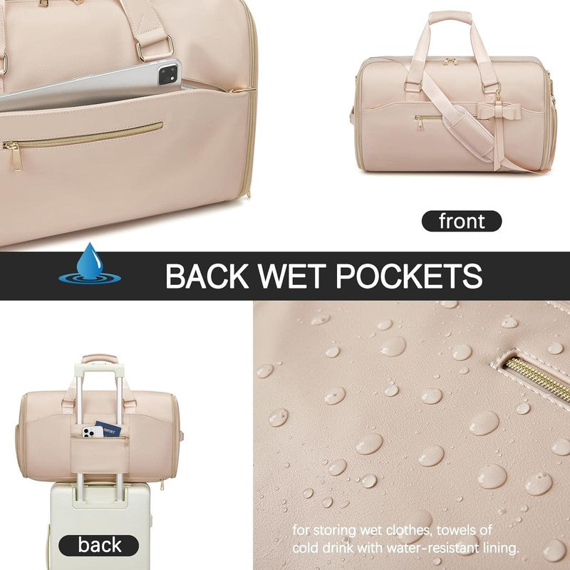3in1 Garment Duffle Bag Waterproof Suit Travel Bag w/ Shoe Compartment3