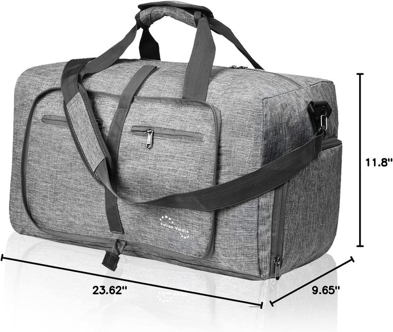 Duffle Bag Shoes Compartment Foldable Travel Waterproof Adjustable Strap Men8