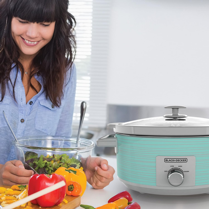 7-Quart Slow Cooker, SC2007D, Lid Holder, 3 Heat Settings, Extra Large Handles, 1