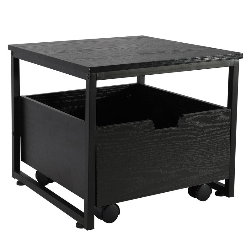 Mini Fridge Stand with Storage Space, Refrigerator Stand Table Shelf with Lockab9