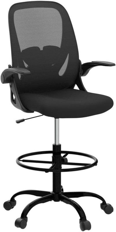 Drafting Chair Tall Office Chair with Flip Up Armrests Executive Ergonomic Compu4