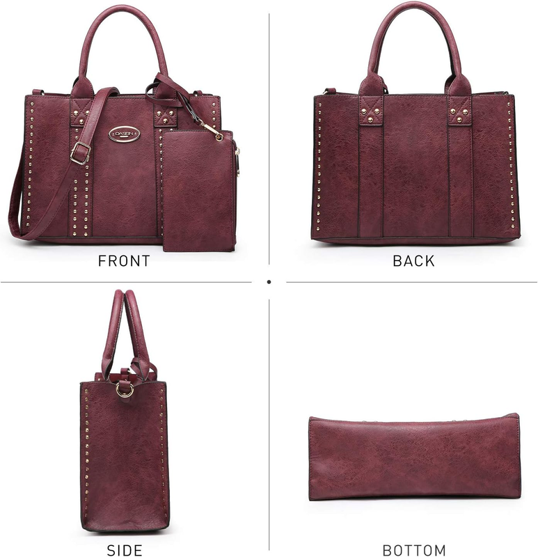 3Pc Women’s Handbag Set Tote Satchel Shoulder Top Handle Purse Wallet2