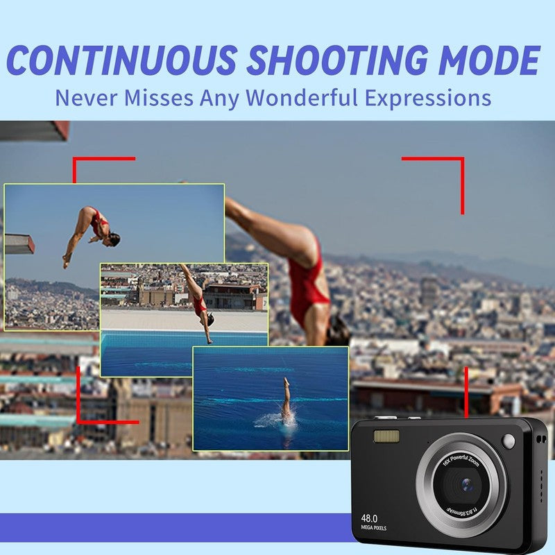 FHD Kids Digital Camera 16X Zoom 32GB Card Gift for Boys & Girls2