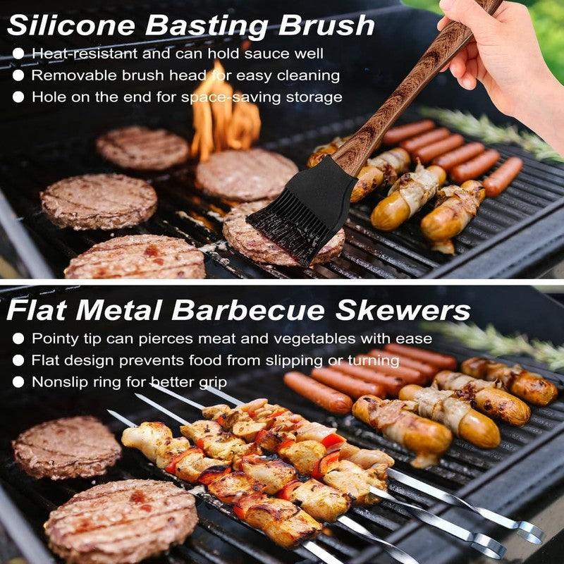 22PCS BBQ Grill Tools Set Stainless Steel with Case Gift for Men5