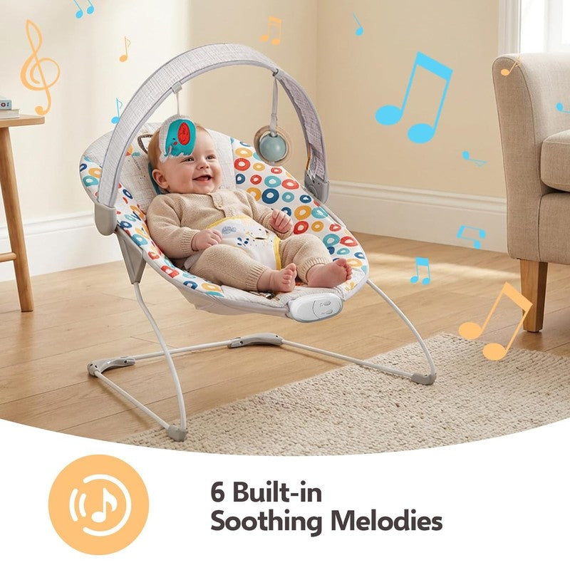 Baby Bouncer Infant Seat w/ Music Portable Adjustable 0 6M 6 20lbs2