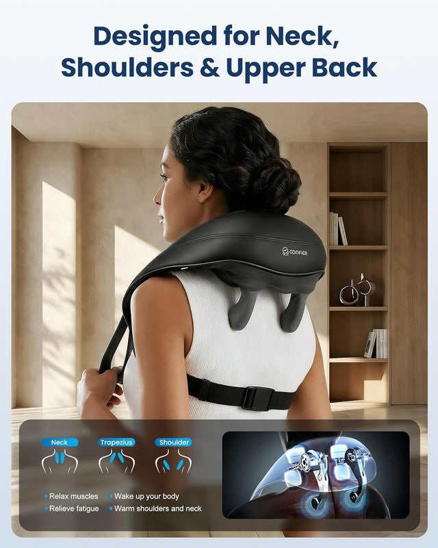 Cordless 4D Neck Shoulder Massager w/ Heat Deep Tissue Pain Relief5