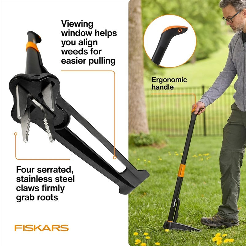 Ergonomic 39" 4-Claw Weed Puller Tool with Easy-Eject Mechanism5
