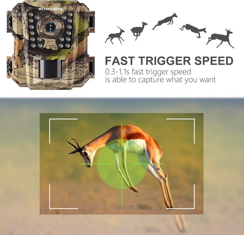 Mini Trail Camera 24MP 1080P HD IR Night Vision Waterproof Hunting Cam4