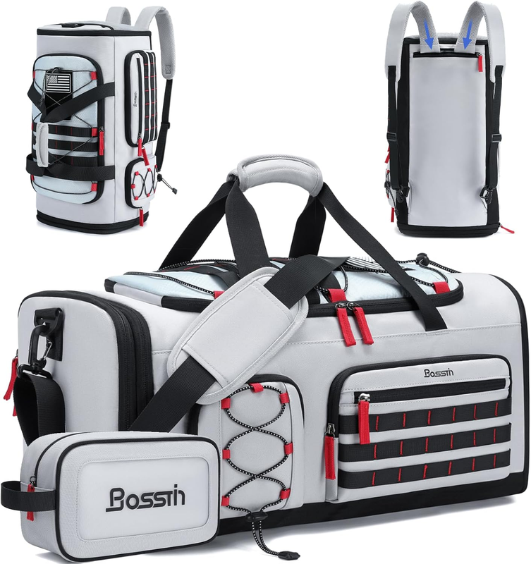 Travel Duffle Bag 45L Gym Weekender Overnight Backpack Shoe8