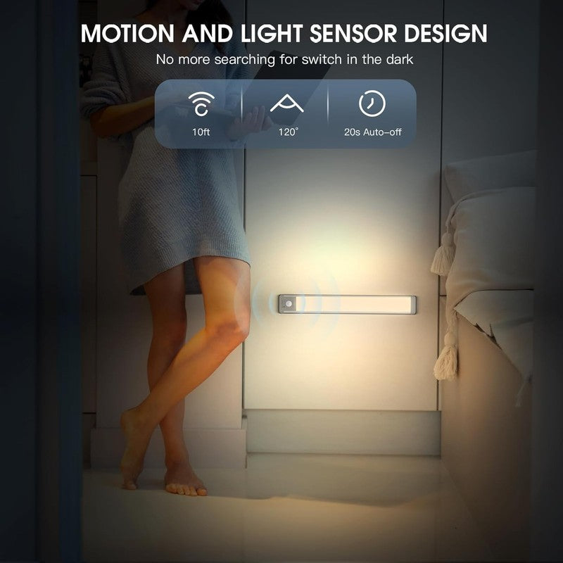 Rechargeable Motion Sensor Under Cabinet Lights, 2 Pack, Dimmable & Wireless4
