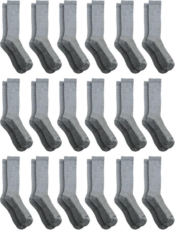 Men’s Dri Tech Crew Socks Moisture Control Work Socks 6 12 18 Pack M XXL1