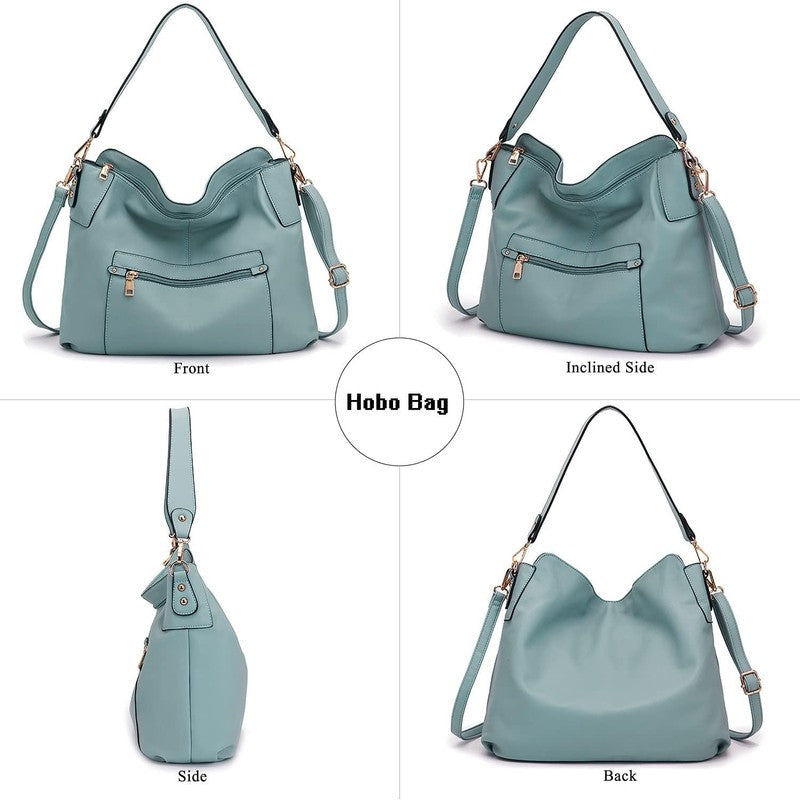 Women Large Crossbody Bag Shoulder Handbag Purse Wallet Set Hobo Tote3