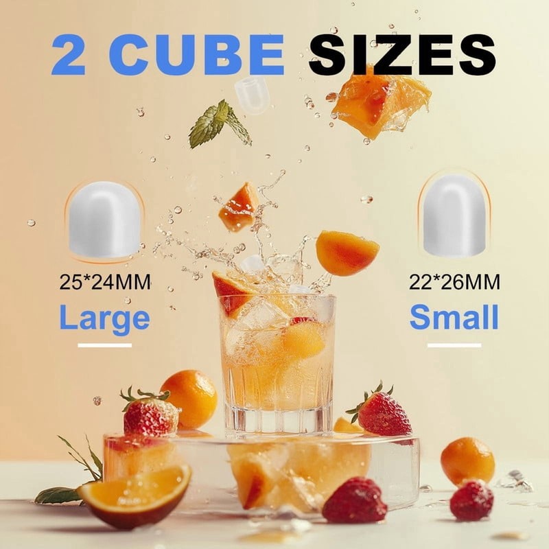 Countertop Ice Maker, 9 Bullet Ice Cubes in 6 Mins, 26Lbs/24H, W/ Scoop & Basket4