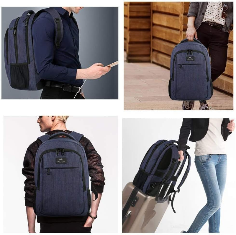 Slim Laptop Backpack 15.6" Travel College Daypack Computer Bag Blue5