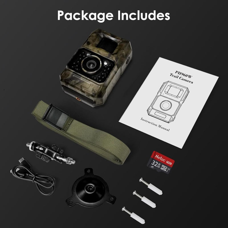WiFi Trail Camera 48MP Bluetooth Night Vision Hunting Cam Rechargeable7