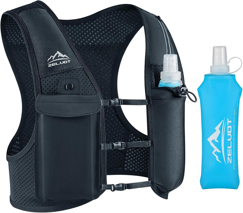 Running Hydration Vest 500ml Flask Adjustable Reflective Marathon Pack10