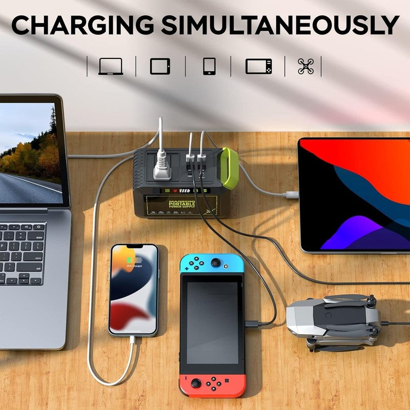 Portable Power Station 88Wh Camping Lithium Battery Solar Generator Fast Chargin2