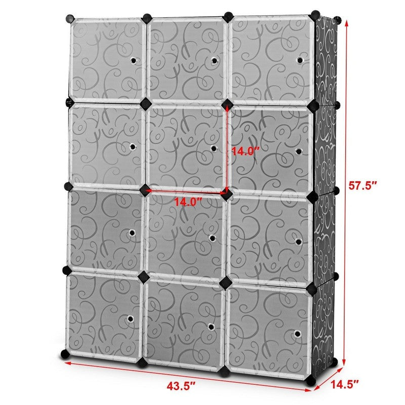 Portable 12-Cube Closet Organizer - Stylish Storage for Clothes & Accessories4