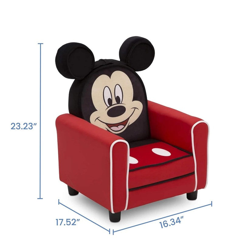 Figural Upholstered Kids Chair Wood Mickey Mouse2