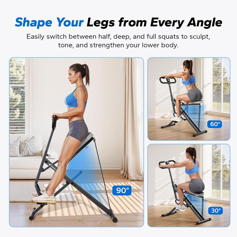 Squat Machine,  R07 2 in 1 Squat Rowing Machine, Easy Setup & Foldable Exercise 2