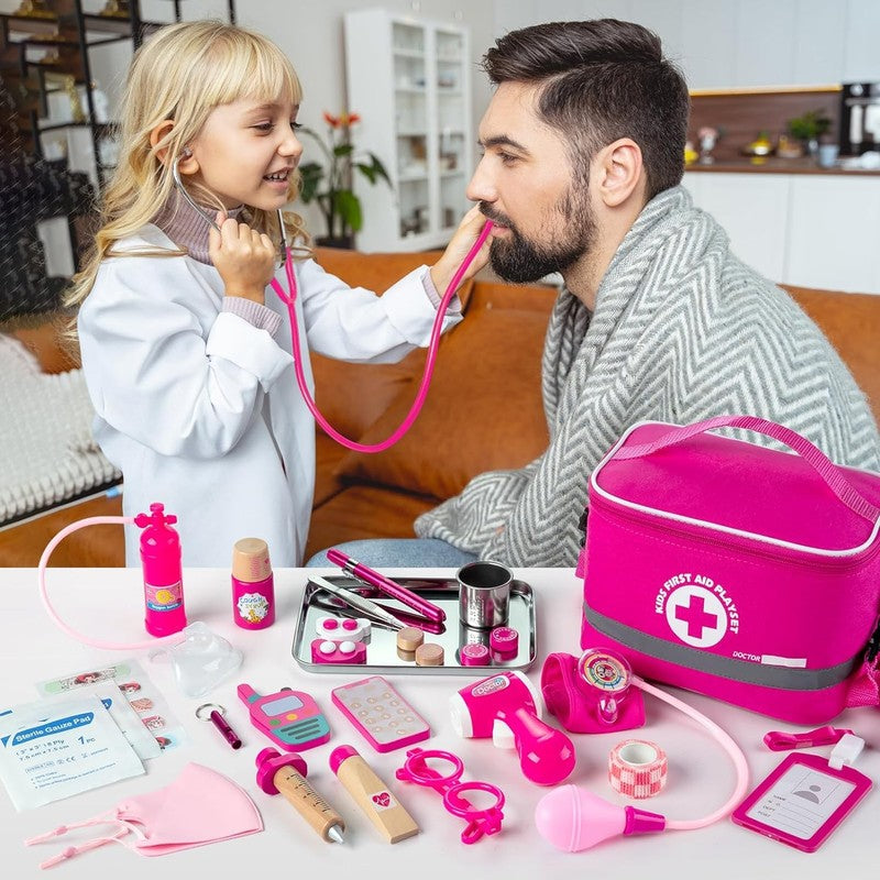 Doctor Kit for Kids Girls, 34 Pcs Kids Doctor Kit for Toddlers 3 5 with Medical 1