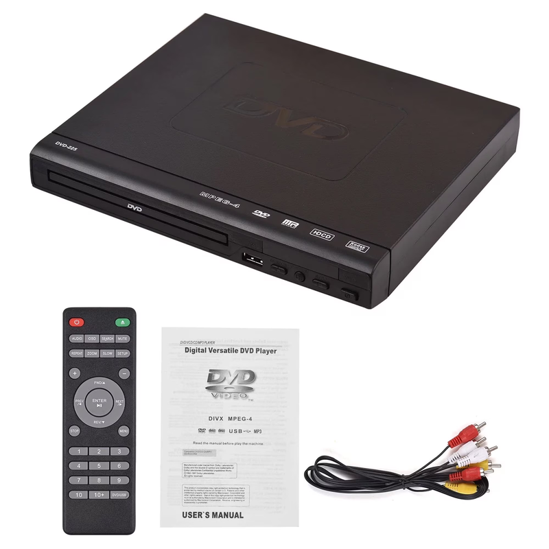 DVD Player for TV All Regions CD USB AV Output Elderly Simple Black9