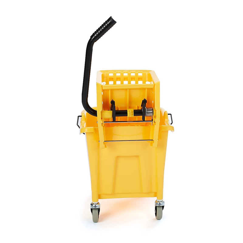 Side Press Wringer Combo Commercial Floor Cleaning Rectangular Mop Bucket on Whe2