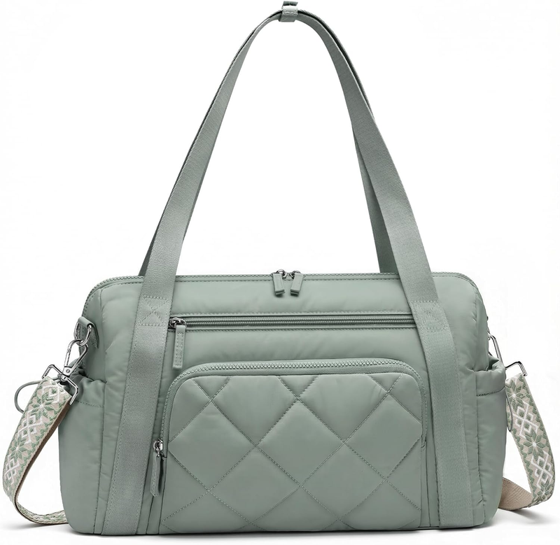 Gym Bag Women Duffle Weekender Travel Tote Wet Pocket Sports Dance Green9