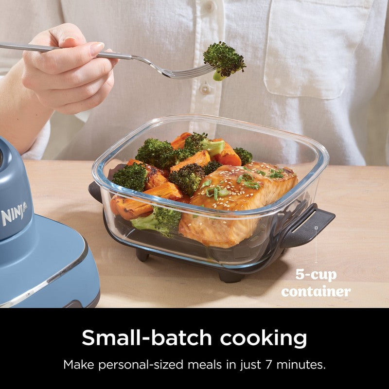 Crispi 3-in-1 Portable Air Fryer, 4QT & 5 Cup, Denim Blue FN100ND4