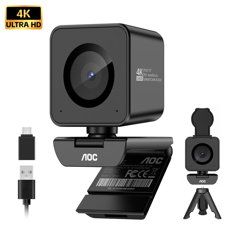 4K UHD Webcam USB Auto Focus Privacy Cover for PC Mac Laptop Zoom Teams0