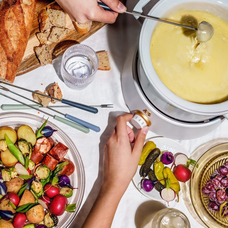 3 Qt Electric Fondue Set with Bonus 2 Qt Ceramic Pot, White Icing by Drew Barrym2