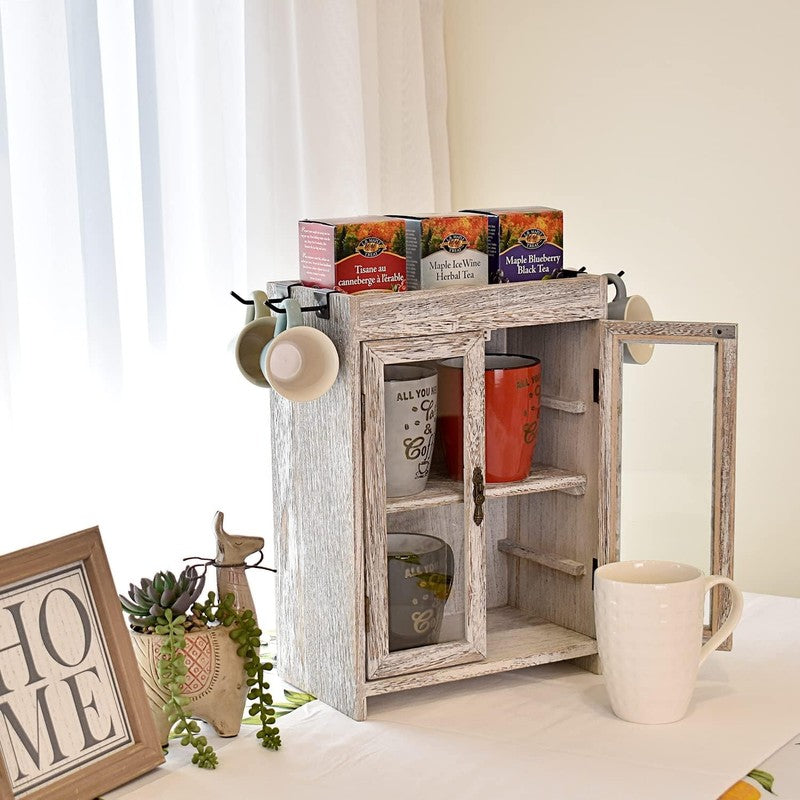 Wooden Countertop Storage Cabinet. Customizable Organizer with Adjustable Shelve5