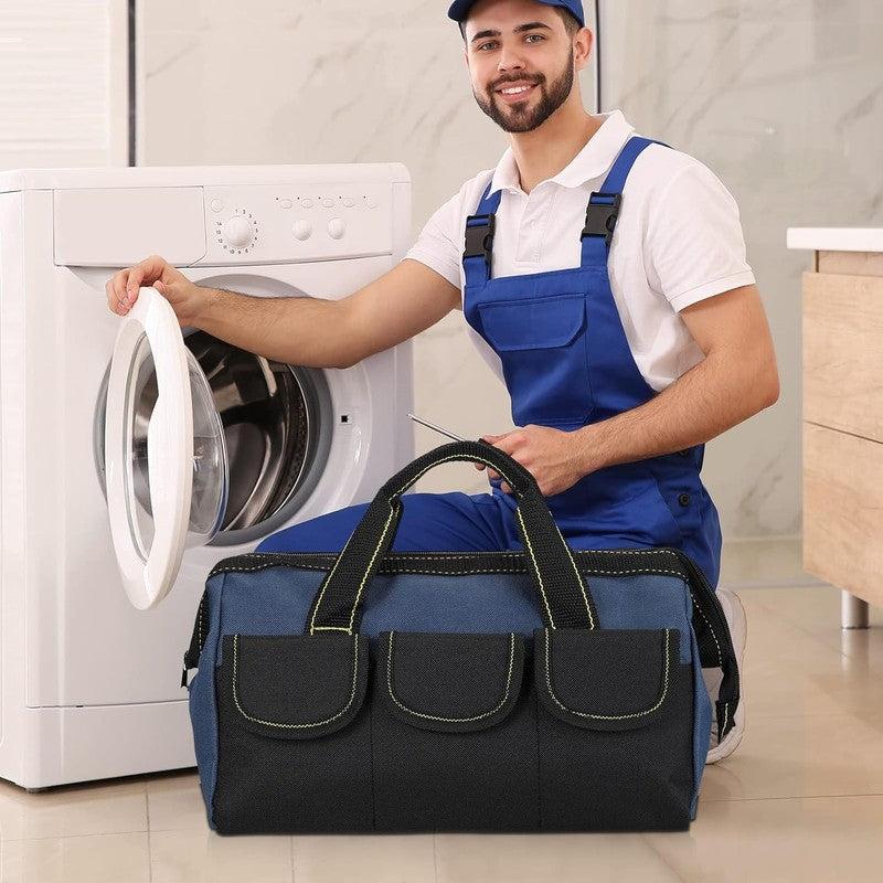 Sanwuta 3 Pack Tool Bag 16" Waterproof Hard Bottom Heavy Duty Tote6