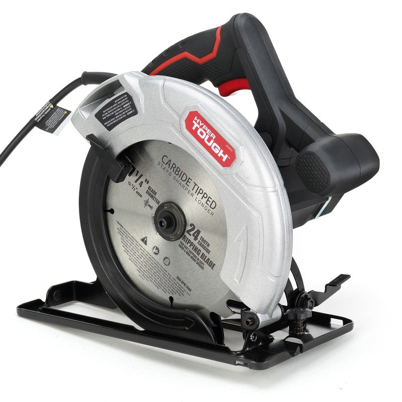 12A 7 1/4 Inch Corded Circular Saw Adjustable Bevel Steel Shoe Black3