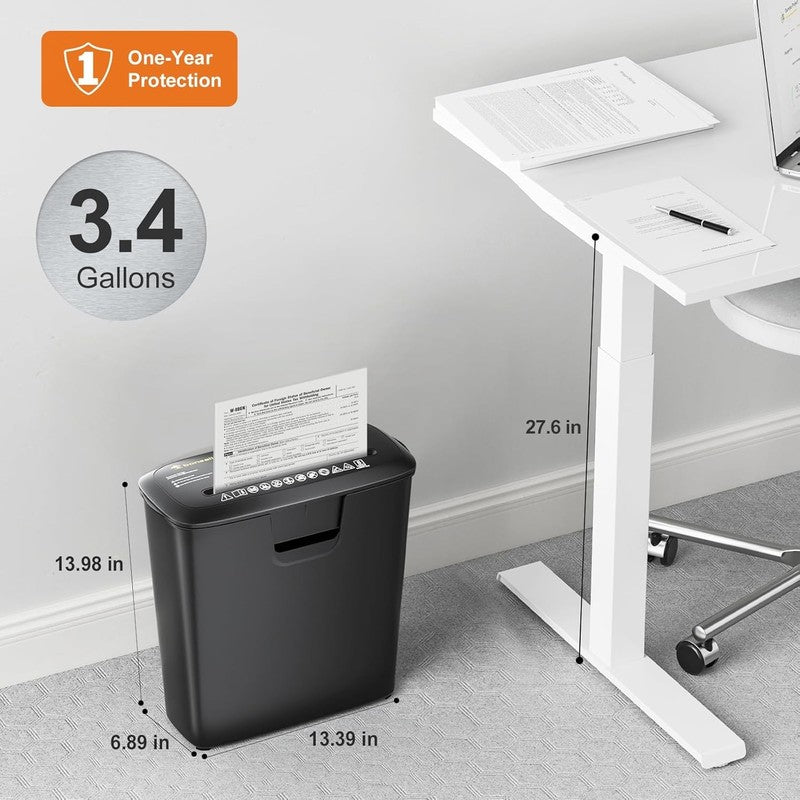 8-Sheet Home Paper Shredder with CD/Credit Card Slot & Overheat Protection4